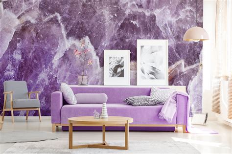 Polished Amethyst Stone Wallpaper Purple Crystal Wallpaper | Etsy