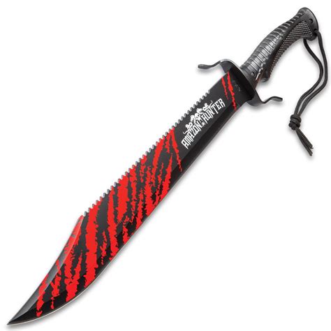 25" TACTICAL SURVIVAL Fixed Blade ZOMBIE MACHETE Hunting Sword Full Tang Knife | eBay