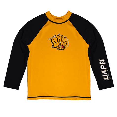 UAPB Golden Lions Vive La Fete Logo Gold Black Long Sleeve Raglan Rash — Vive La Fête - Online ...