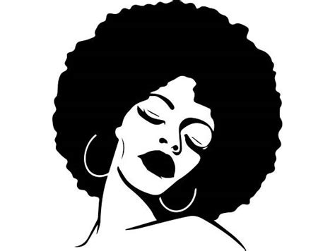 Afro Lady Silhouette at GetDrawings | Free download