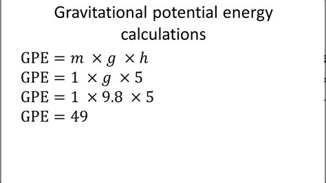 Gravitational potential energy formula - YouTube