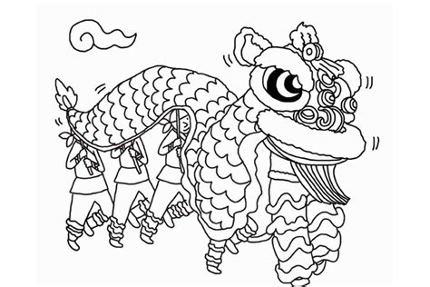 Friendly Chinese Dragons Coloring Pages