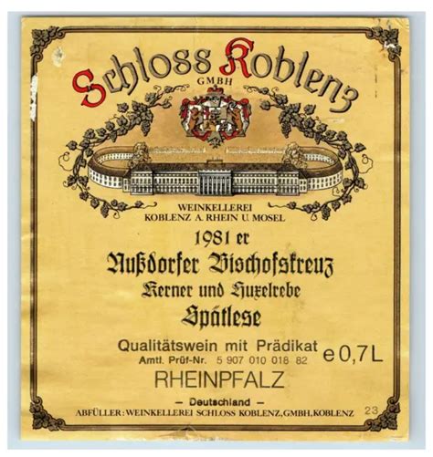 1960'S-80'S HUBDORSER GISHOFSFREUZ German Wine Label S73E $37.50 - PicClick