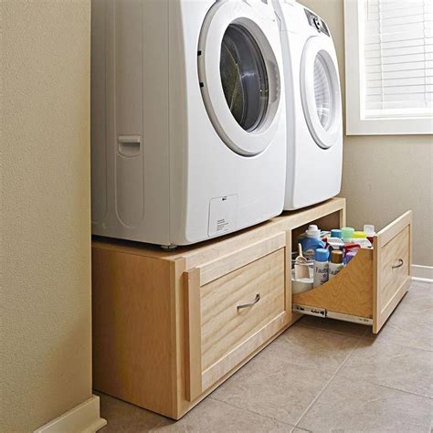 Stack-on Washer/dryer Stand Woodworking Plan from WOOD Magazine | Washer and dryer stand, Dryer ...