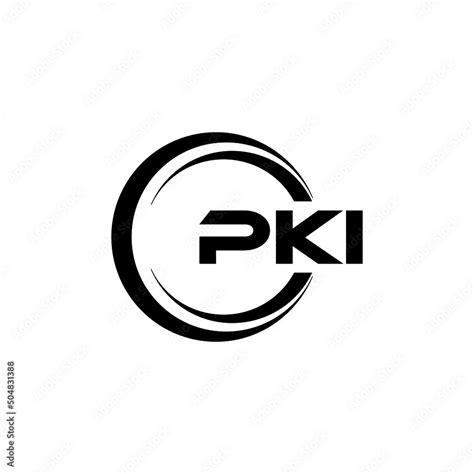 PKI letter logo design with white background in illustrator, vector logo modern alphabet font ...