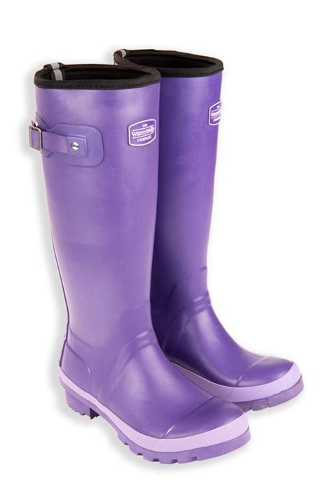 Seconds Purple Ladies Neoprene Lined Field Warm Wellies | The Warm Welly Company