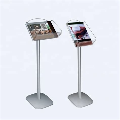 Outdoor Waterproof A4 Freestanding Magazine Display Tray Clear Acrylic Newspaper Holder Stand ...