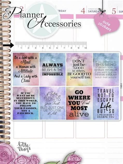 Motivational Quote Planner Stickers Quotes Stickers Motivational ...