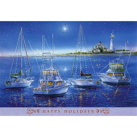 Red Farm Studios Sailboats and Yachts Nautical Christmas Card - Walmart.com - Walmart.com