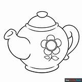 Kettle Coloring Page sketch template