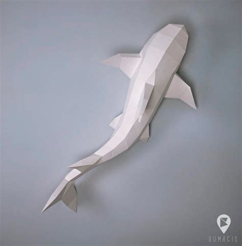 Shark Papercraft 3d Diy Papercraft Pdf Template Download | Etsy Denmark | Paper sculpture ...