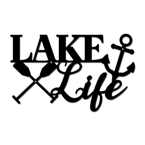 Buy SUPERDANT Lake Life Iron Wall Art Anchor Paddle Metal Home Decor Sign Decorative Lake House ...