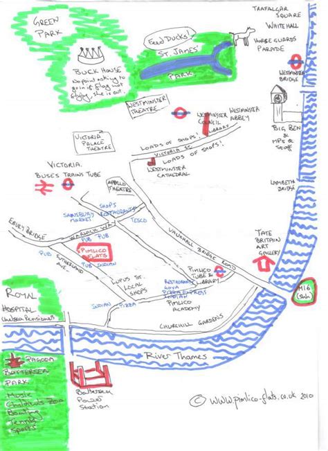 Hand-Drawn Maps of London: Pimlico | Londonist