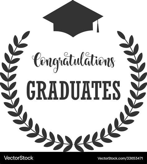 Congratulations graduates template design Vector Image