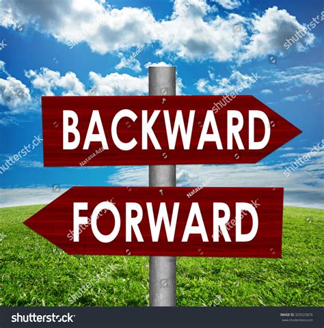 Forward And Backward Road Sign Stock Photo 325523876 : Shutterstock