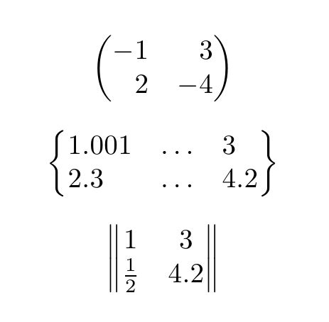 horizontal alignment - How do I left-align entries in a matrix with \begin{matrix}? - TeX ...
