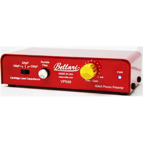 Bellari VP549 Phono Preamp with RIAA Equalization Curve