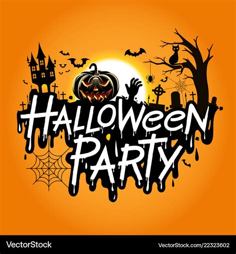 Halloween party Royalty Free Vector Image - VectorStock