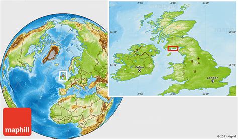 Physical Location Map of Castle Douglas