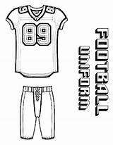 Football Jersey Coloring Page Template Pages sketch template