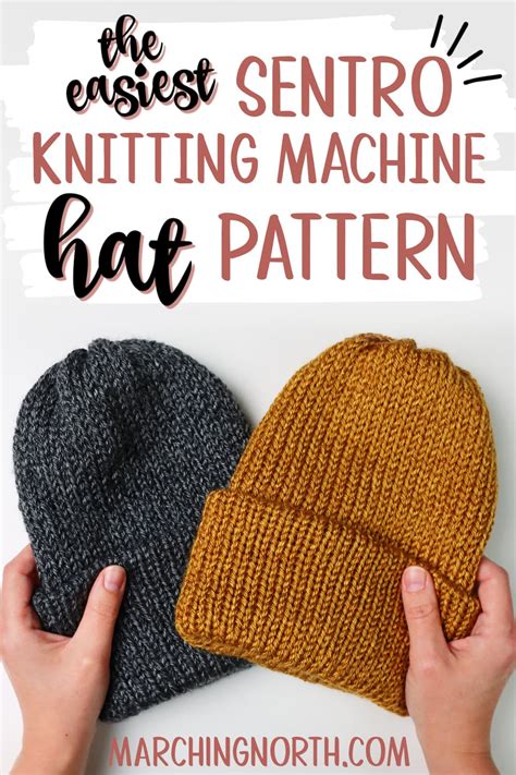 Easiest Knitting Machine Beanie Hat Pattern (Sentro, Jamit, or Addi ...