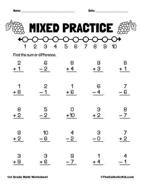 1st Grade Addition Catholic Worksheets - TheCatholicKid.com