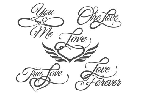 Love Lettering in Tattoo style