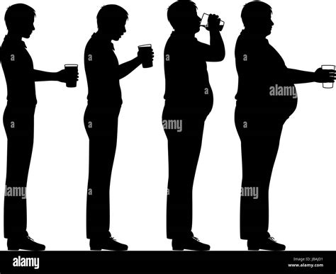 Silhouette man drinking beer hi-res stock photography and images - Alamy