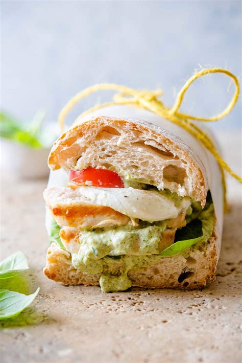 Chicken Pesto Ciabatta - Inside The Rustic Kitchen