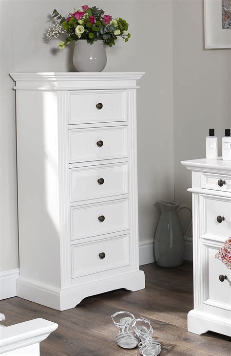 Gainsborough Tallboy, white narrow chest of drawers, 5 drawer, FULLY ASSEMBLED 5060346453651 | eBay