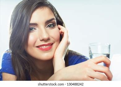 Woman Drink Water Close Face Portrait Stock Photo 130488212 | Shutterstock