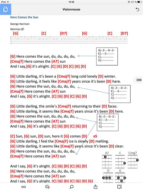 Here Comes The Sun Chords - Sheet and Chords Collection