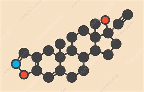 Danazol endometriosis drug molecule - Stock Image - F018/2993 - Science ...