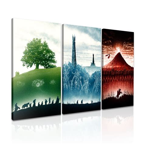 Lord Of The Rings Stretched Canvas Print Wall Art Home Deco More Sizes | eBay