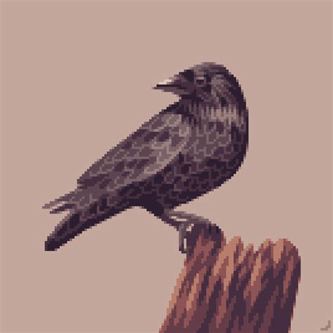 Crow : r/PixelArt