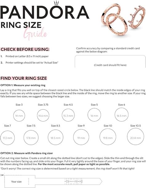 18+ Pandora Sizing Chart Rings - EkkoRugare