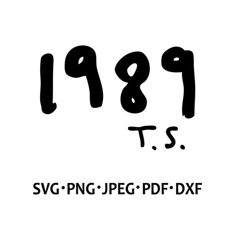Taylor Swift 1989 Digital File SVG PNG PDF Cricut - Etsy Canada