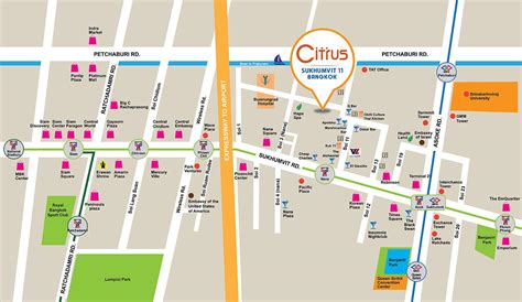 Sukhumvit road bangkok map - Map of sukhumvit road bangkok (Thailand)