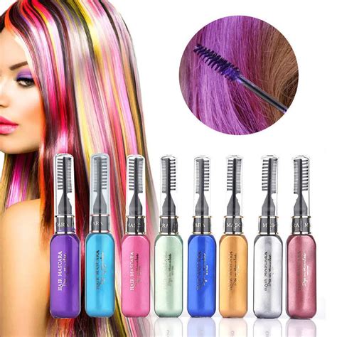 Washable Temporary Chalk Hair Color Dye Touchup Mascara Non toxic Hair ...