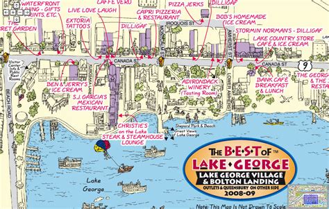 Lake George Tourist Map - Tour Map