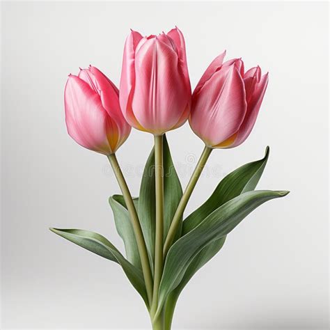 Realistic Pink Tulip 3d Model: Free Hyper-detailed Uhd Image Stock Illustration - Illustration ...