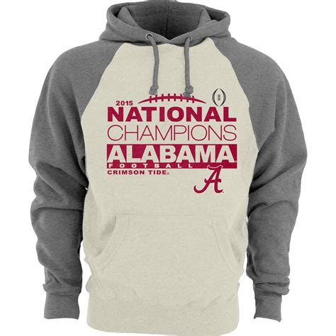 Alabama Crimson Tide Blue 84 Raglan Pullover Hoodie - White/Gunmetal ...