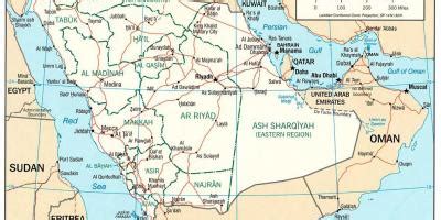 KSA map - Map of KSA (Western Asia - Asia)