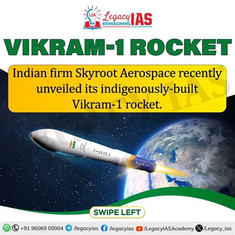 Vikram-1 Rocket | Infographic Legacy IAS