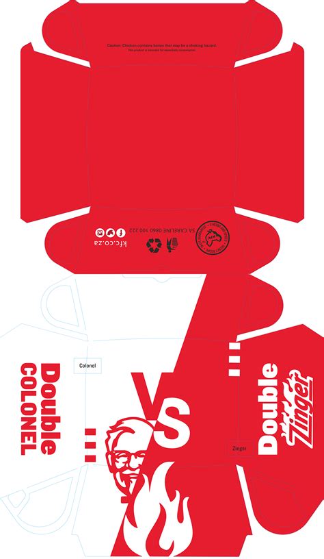 KFC DOUBLE ZINGER VS DOUBLE COLONEL PACKAGING :: Behance