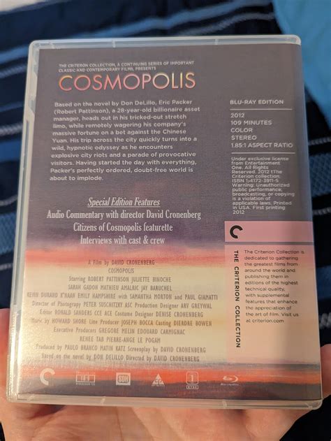 Custom Cosmopolis Criterion Blu-ray Cover no Discs or Case - Etsy