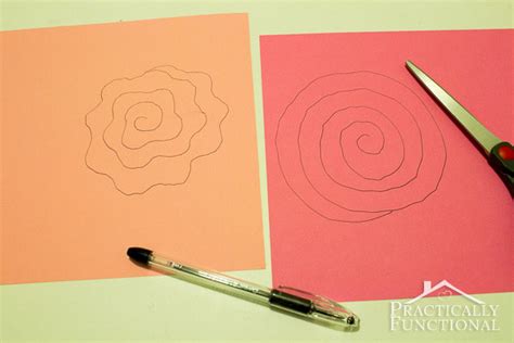 Simple Spiral Paper Flowers