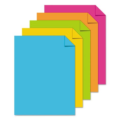 Color Paper -"Bright" Assortment, 24lb, 8.5 x 11, Assorted Bright Colors, 500/Ream - BOSS Office ...