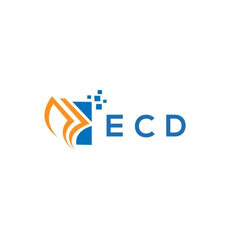 ECD credit repair accounting logo design on white background. ECD ...