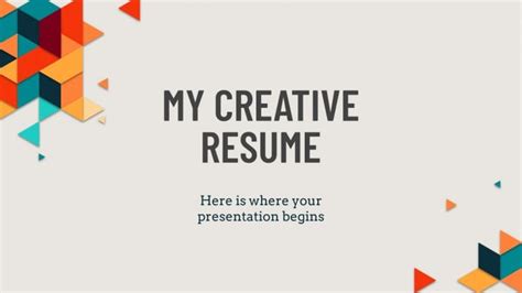 My Creative Resume Google Slides and PowerPoint Template